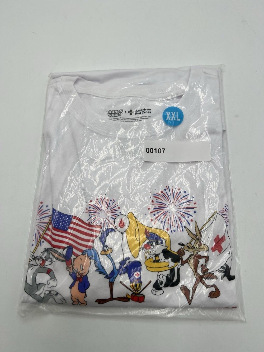 Looney Tunes x American Red Cross Give Blood T-Shirt Adult‎ XXL Sealed New